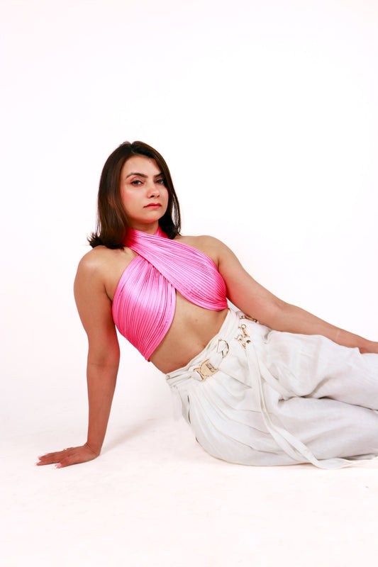 Halter Wrap Top & Pants Set