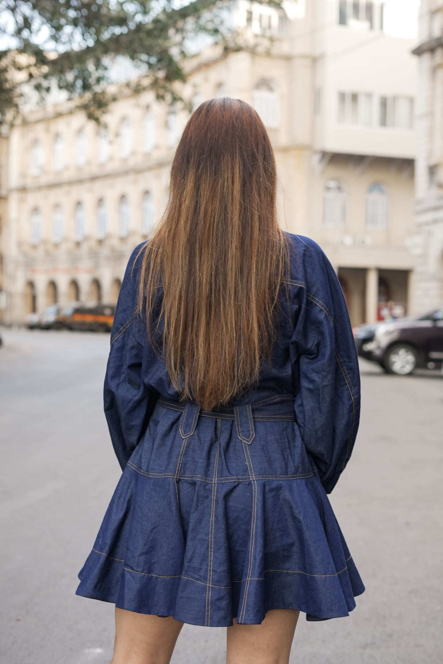 Denim Rosette