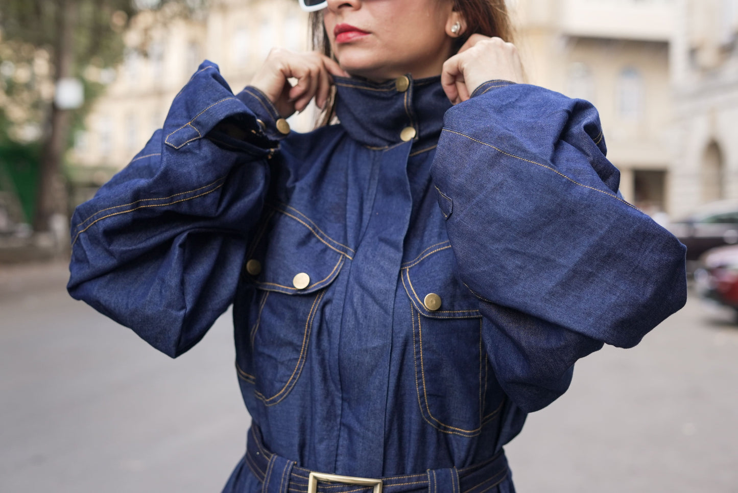 Denim Rosette