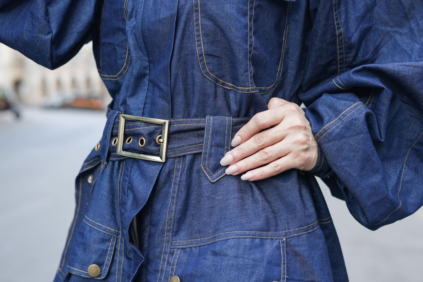 Denim Rosette